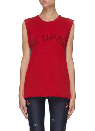 Main View - Click To Enlarge - THE UPSIDE - MUSCLE' Logo Print Tank Top