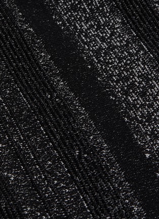 Detail View - Click To Enlarge - PROENZA SCHOULER - Shimmer stripe front slit knit skirt