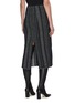Back View - Click To Enlarge - PROENZA SCHOULER - Shimmer stripe front slit knit skirt