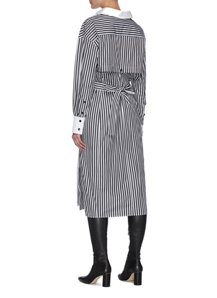 Back View - Click To Enlarge - PROENZA SCHOULER - Stripe shirt dress
