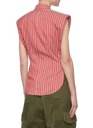 Back View - Click To Enlarge - ISABEL MARANT - 'Enza' striped padded shoulder shirt