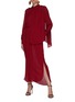 Figure View - Click To Enlarge - ROLAND MOURET - Northcott' Drape Front Belted Georgette Midi Dress