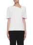 Main View - Click To Enlarge - ROLAND MOURET - 'Lynn' Off Centre V-Neck Cape Sleeve Blouse
