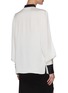 Back View - Click To Enlarge - ROLAND MOURET - Isleham' Contrast Accent Billow Sleeve Silk Blouse