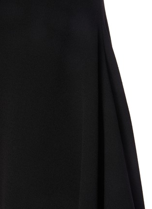 Detail View - Click To Enlarge - ROLAND MOURET - 'Charwell' asymmetric neck ruffles outseam dress