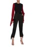 Figure View - Click To Enlarge - ROLAND MOURET - Moston' Contrast Panel Billow Sleeve Blouse