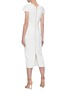 Back View - Click To Enlarge - ROLAND MOURET - Puff Sleeve Pleat Detail Midi Dress