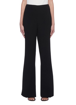 Main View - Click To Enlarge - ROLAND MOURET - 'Saxley' Ankle Slit Flare Leg Pants