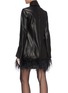 Back View - Click To Enlarge - 16ARLINGTON - Michelle' ostrich feather leather dress