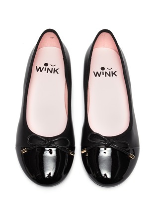 Figure View - Click To Enlarge - WINK - Soda Pop Toddlers/Kids Leather Ballerina Flats