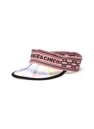 Main View - Click To Enlarge - LAURENCE & CHICO - Monogram Print Woven PVC Visor