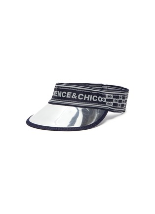 Main View - Click To Enlarge - LAURENCE & CHICO - Monogram Print Woven PVC Visor