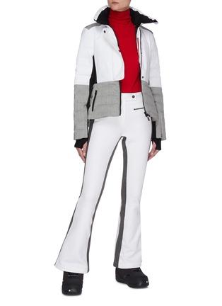 Figure View - Click To Enlarge - ERIN SNOW - 'Sari' Cinched Waist Wool Contrast Panel Puffer Ski Jacket