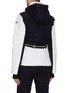 Back View - Click To Enlarge - ERIN SNOW - 'Kat' Belted Contrast Wool Panel Hooded Puffer Ski Jacket