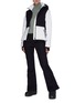 Figure View - Click To Enlarge - ERIN SNOW - 'Kat' Belted Contrast Wool Panel Hooded Puffer Ski Jacket
