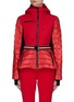Main View - Click To Enlarge - ERIN SNOW - 'Kat' Belted Metallic Contrast Panel Hooded Puffer Ski Jacket