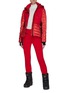 Figure View - Click To Enlarge - ERIN SNOW - 'Kat' Belted Metallic Contrast Panel Hooded Puffer Ski Jacket