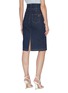 Back View - Click To Enlarge - PHILOSOPHY DI LORENZO SERAFINI - Belted topstitch detail slit midi skirt