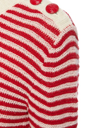  - PHILOSOPHY DI LORENZO SERAFINI - Buttoned shoulder striped cashmere sweater