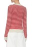 Back View - Click To Enlarge - PHILOSOPHY DI LORENZO SERAFINI - Buttoned shoulder striped cashmere sweater