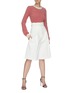 Figure View - Click To Enlarge - PHILOSOPHY DI LORENZO SERAFINI - Buttoned shoulder striped cashmere sweater