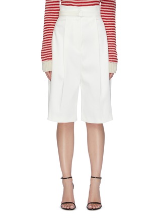 Main View - Click To Enlarge - PHILOSOPHY DI LORENZO SERAFINI - Belted front pleat shorts