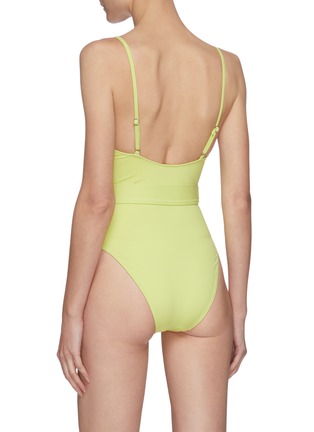 Back View - Click To Enlarge - SIMKHAI - Noa' belted bustier one piece swim suit