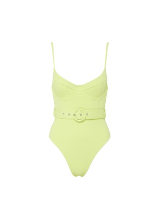 Main View - Click To Enlarge - SIMKHAI - Noa' belted bustier one piece swim suit