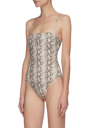 Front View - Click To Enlarge - SIMKHAI - Calla' printed apron back one piece swim suit