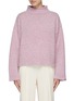 Main View - Click To Enlarge - EXTREME CASHMERE - Mock Neck Crop Cashmere Sweater