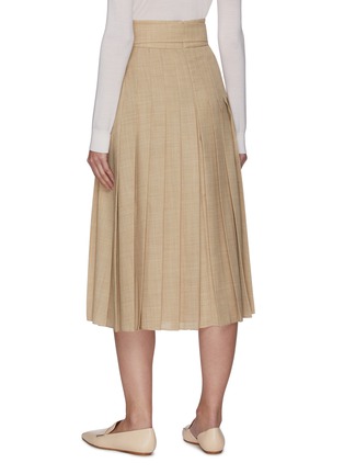Back View - Click To Enlarge - EQUIL - Belted Pleat Midi Skirt