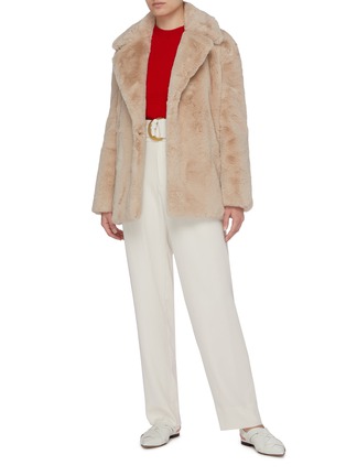 Figure View - Click To Enlarge - EQUIL - Belted faux fur jacket