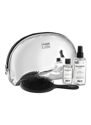Main View - Click To Enlarge - BALMAIN HAIR COUTURE - Limited Edition Silver Pouch Set