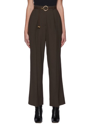 Main View - Click To Enlarge - EQUIL - Belted Centre Pleat Wide Leg Pants