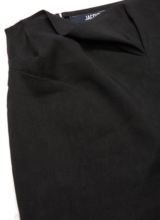 Detail View - Click To Enlarge - JACQUEMUS - 'La Jupe Drap' foldover waistband side slit skirt