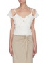 Main View - Click To Enlarge - JACQUEMUS - Le Haut Lovallo' cutout embroidery double strap top