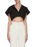 Main View - Click To Enlarge - JACQUEMUS - Le Haut Santon' cropped bowling collar top