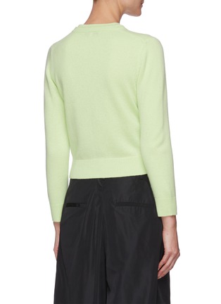 Back View - Click To Enlarge - TIBI - Crop Cashmere Cardigan