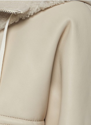  - MONCLER - 'Rasalas' Contrast Panel Shearling Hood Jacket