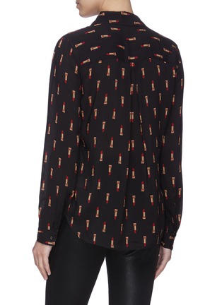 Back View - Click To Enlarge - L'AGENCE - 'HOLLY' Lipstick Print Shirt