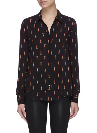 Main View - Click To Enlarge - L'AGENCE - 'HOLLY' Lipstick Print Shirt