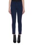 Main View - Click To Enlarge - L'AGENCE - 'MARGOT' Velvet Side Stripe Crop Skinny Jeans