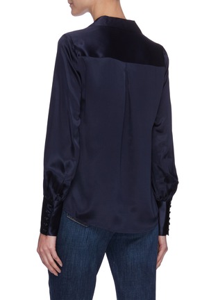 Back View - Click To Enlarge - L'AGENCE - Naomi' V-neck button loop shirt