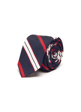 Main View - Click To Enlarge - THOM BROWNE  - Stripe silk jacquard tie