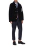 Figure View - Click To Enlarge - THOM BROWNE  - Tricolour Stripe Merino Wool Knit Cardigan