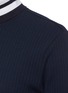  - THOM BROWNE  - Stripe Turtleneck Rib Knit Sweater
