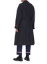 Back View - Click To Enlarge - THOM BROWNE  - Four bar stripe collar belted trench coat