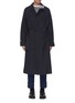 Main View - Click To Enlarge - THOM BROWNE  - Four bar stripe collar belted trench coat