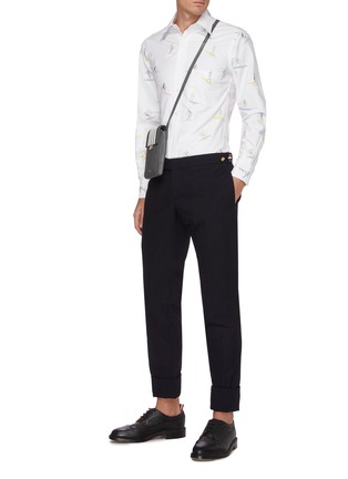 Figure View - Click To Enlarge - THOM BROWNE  - Embroidered surfer icon oxford shirt