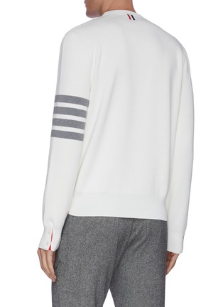 Back View - Click To Enlarge - THOM BROWNE  - Four-bar sleeve sweatshirt